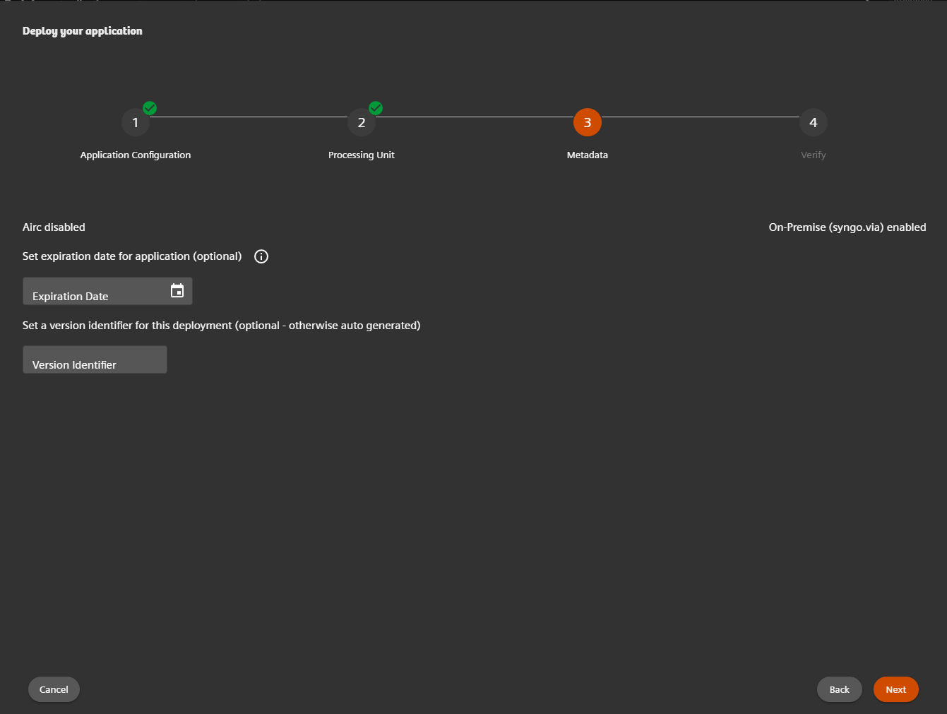 Open Apps deployment