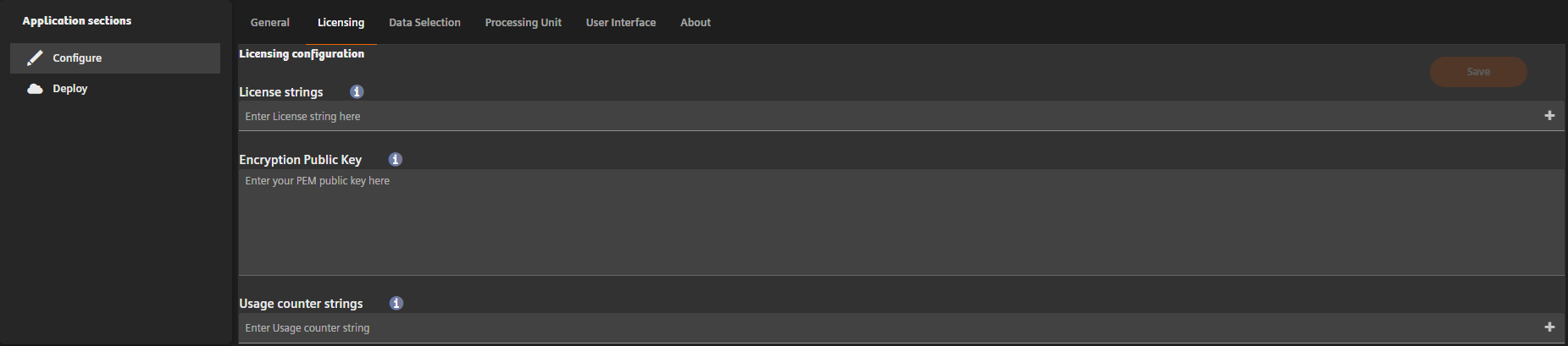 Configure licensing Configure Licensing