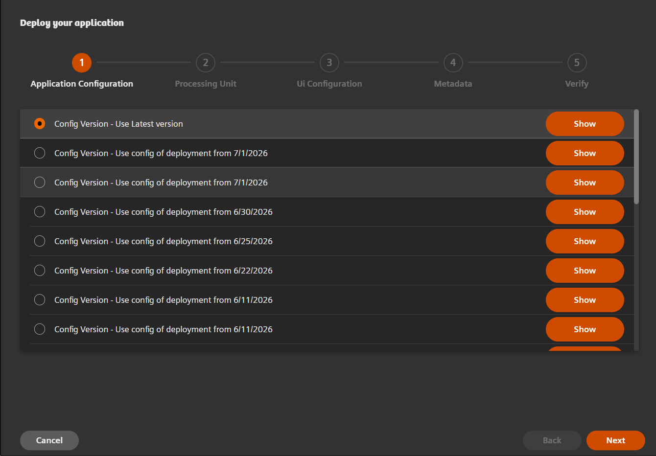 Open Apps deployment